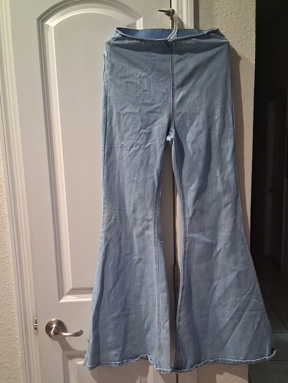 Forever 21 Light Blue Flared Wide Leg Jeans